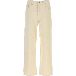 SILK NEP DENIM 5P WIDE PANTS