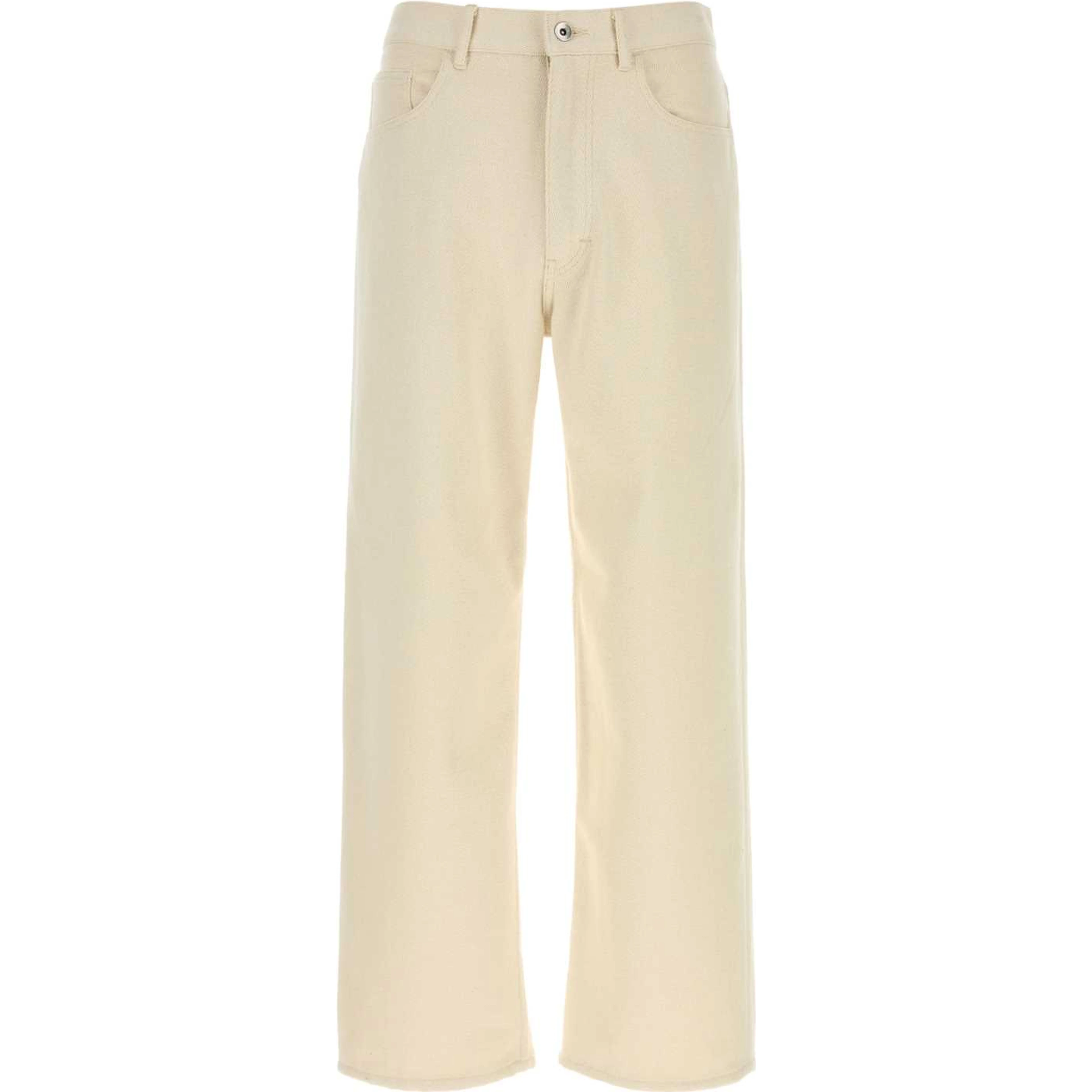 SILK NEP DENIM 5P WIDE PANTS