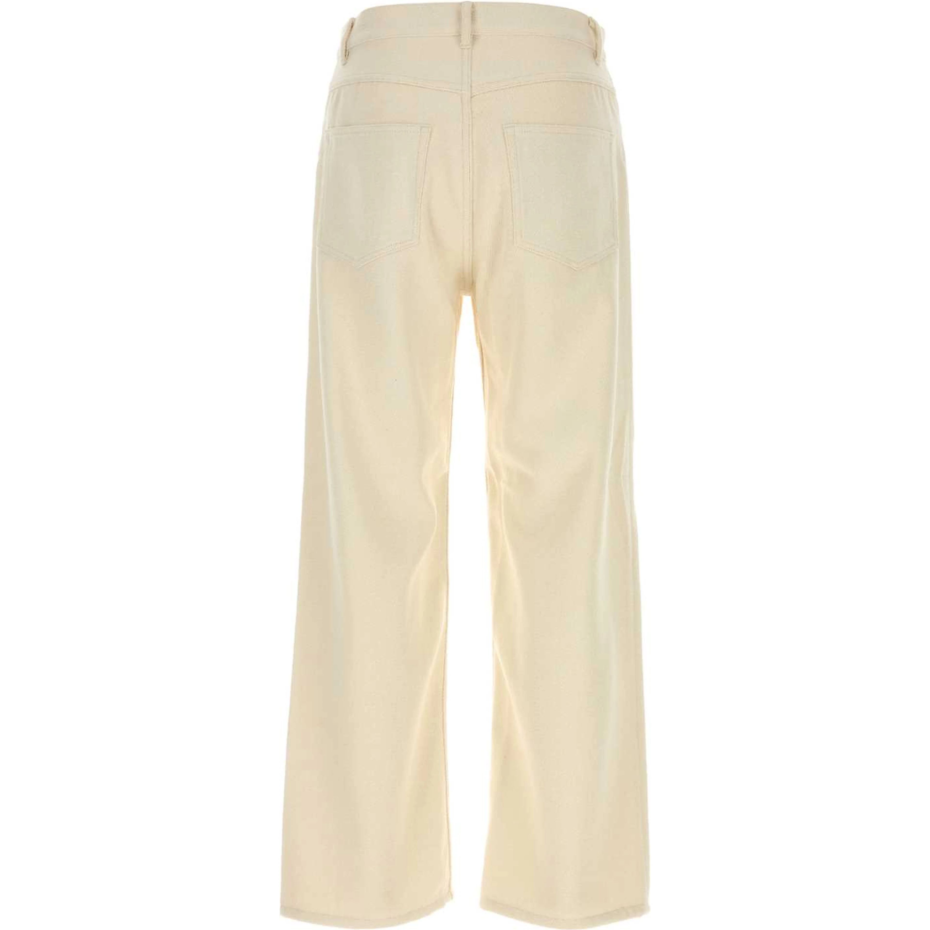 SILK NEP DENIM 5P WIDE PANTS