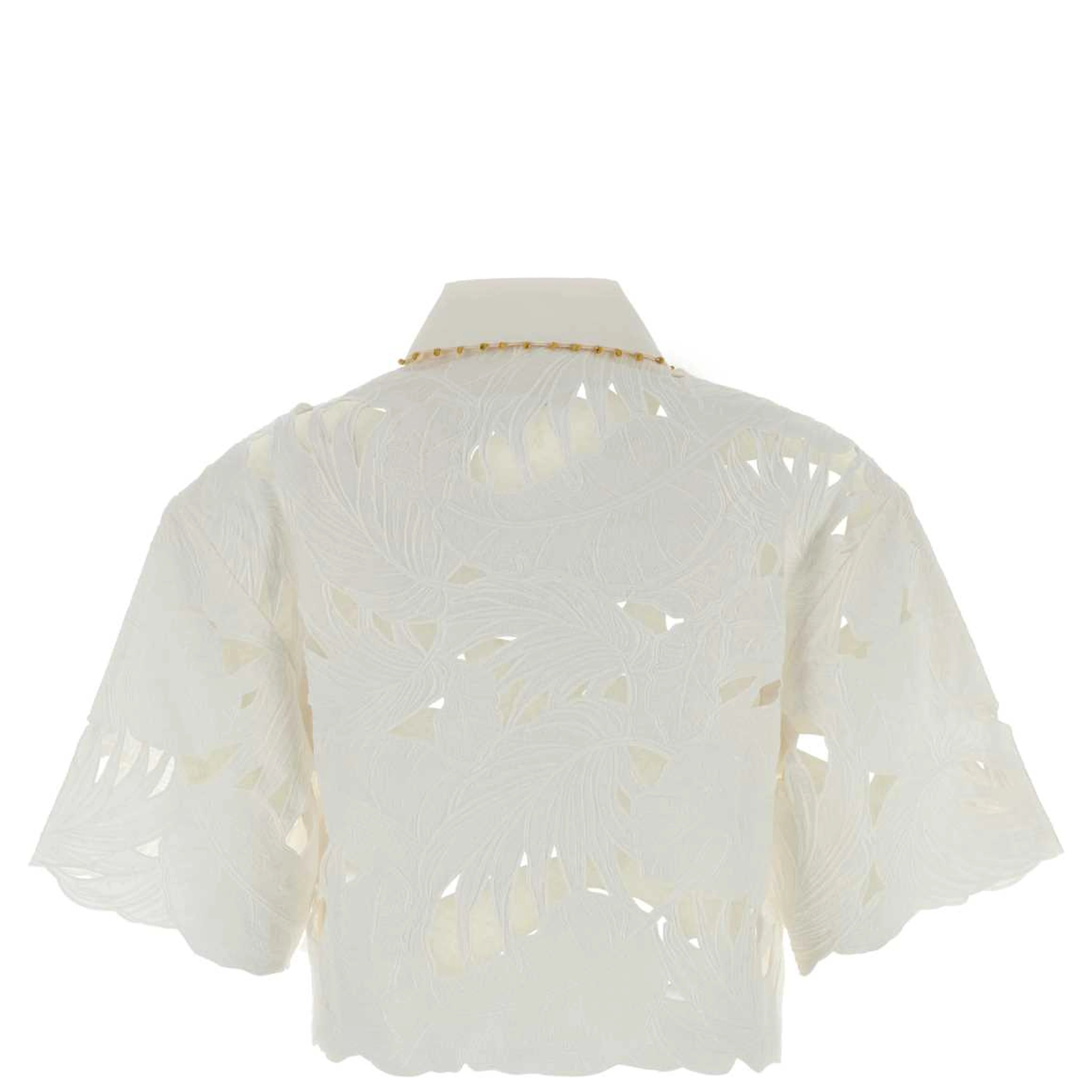 MAHON EMBROIDERED CROP SHIRT