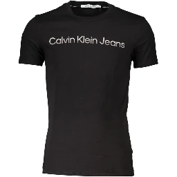 Black Cotton Mens Tshirt