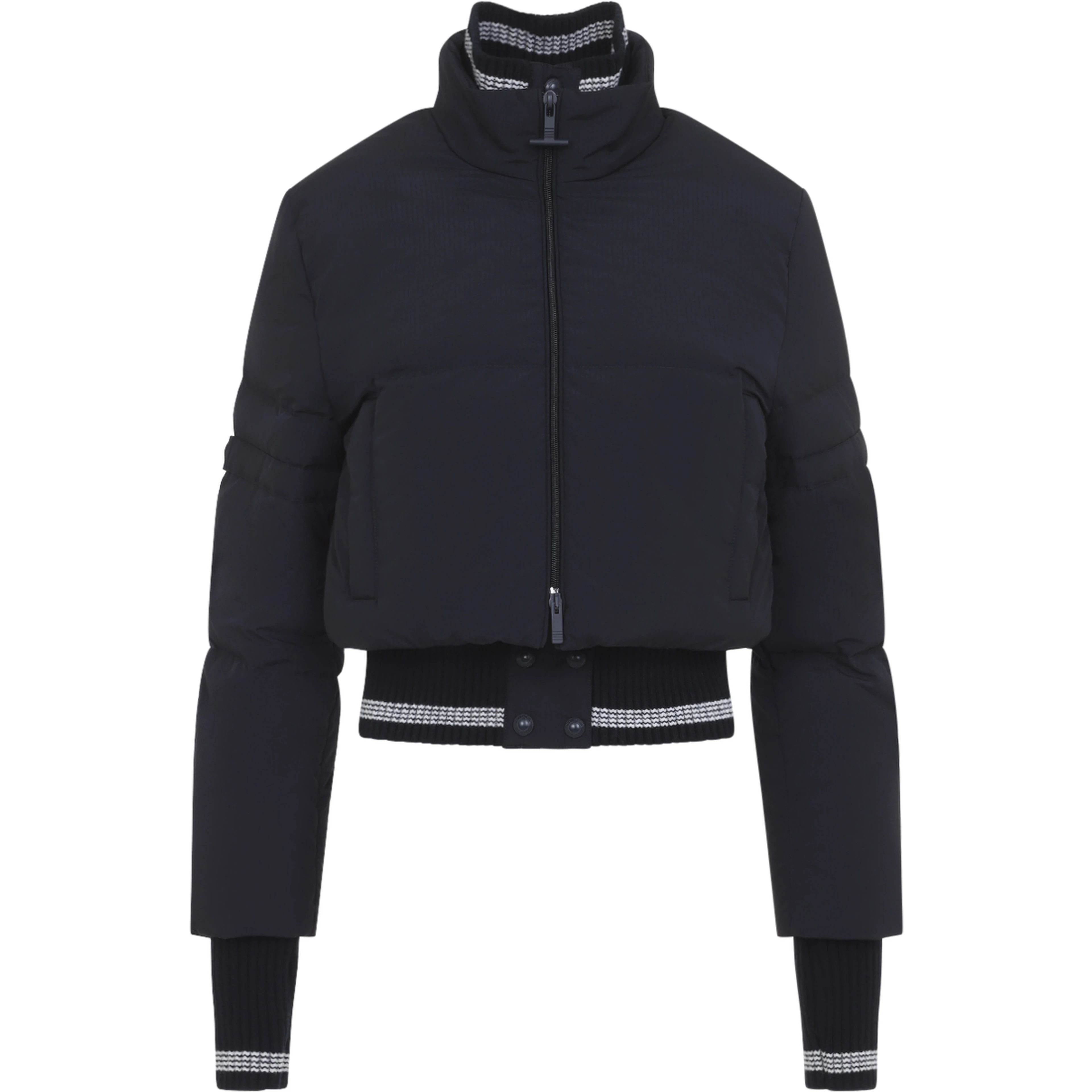 CROPPED DOWNFILLED ZIP FRONT JACKET