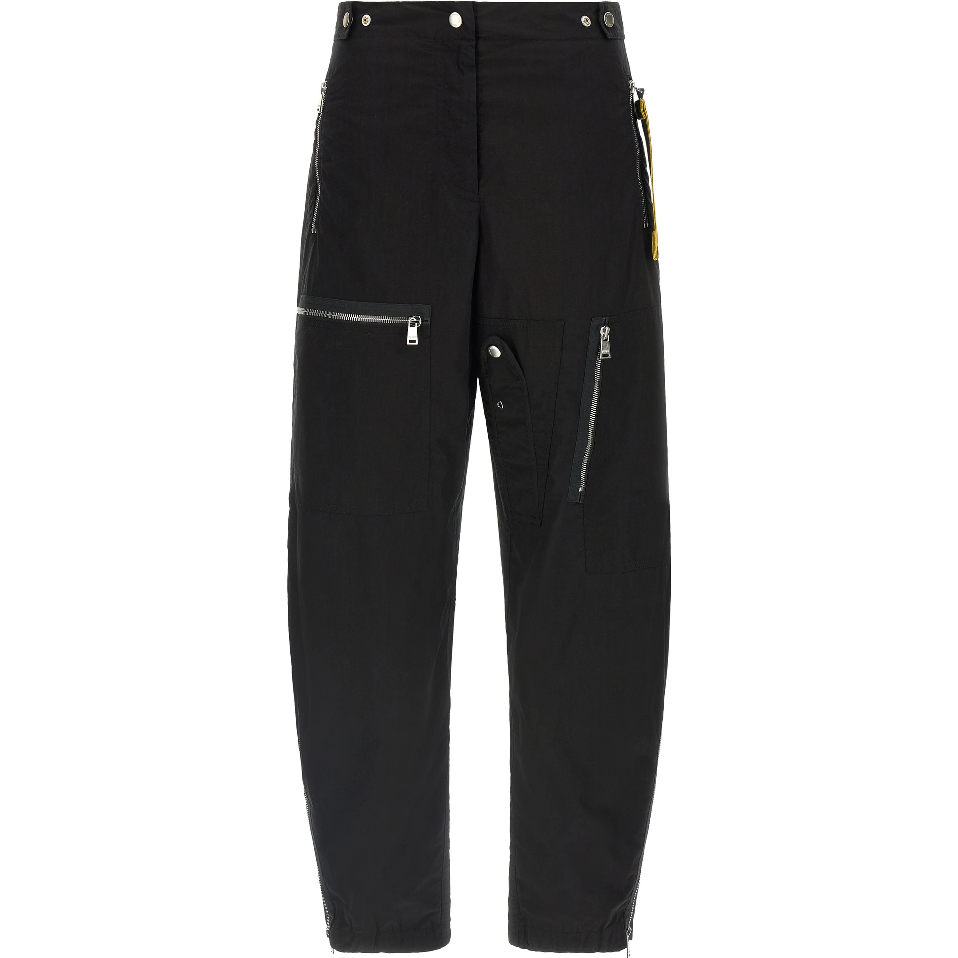 Black Cotton Cargo Pants
