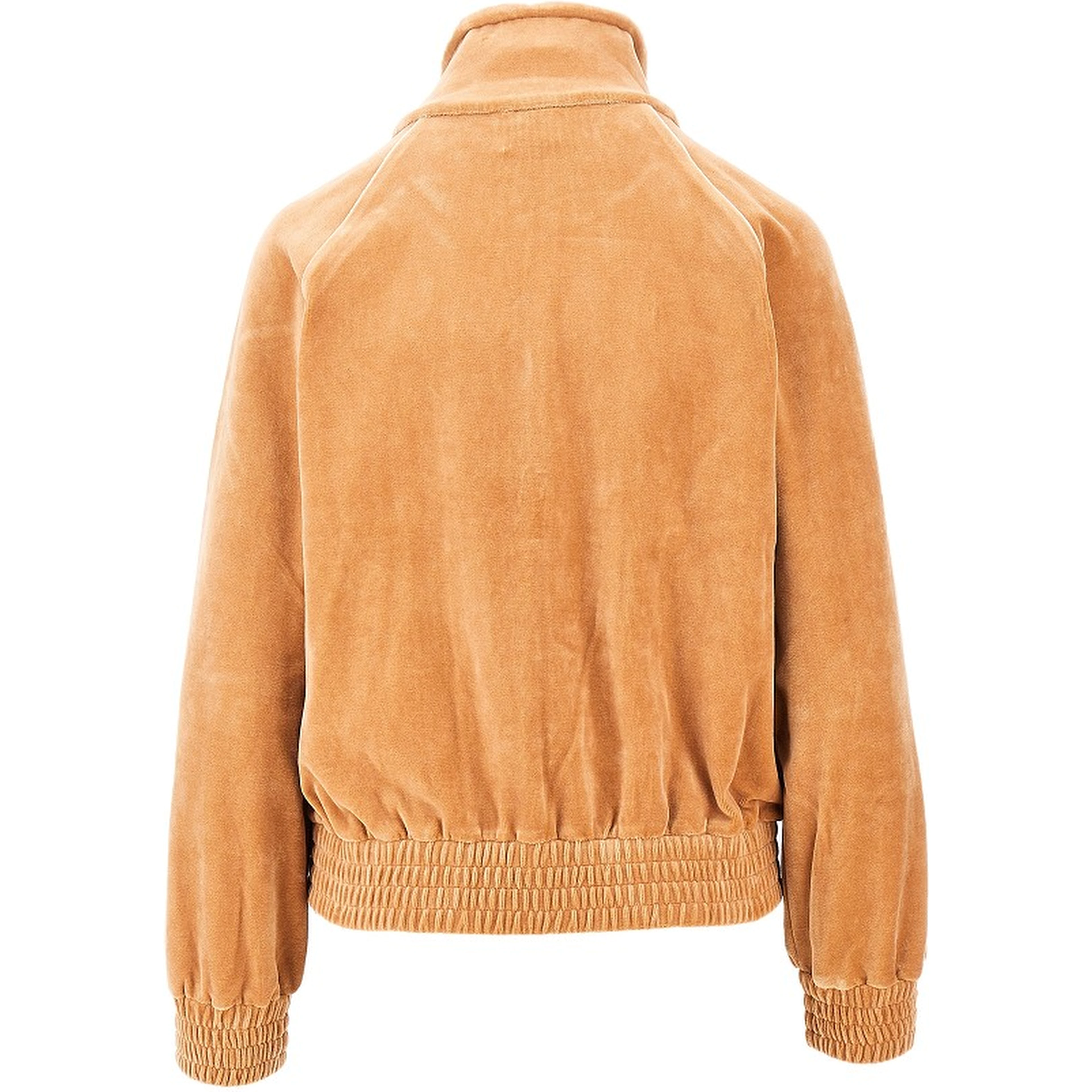 Velvet full-zip sweatshirt