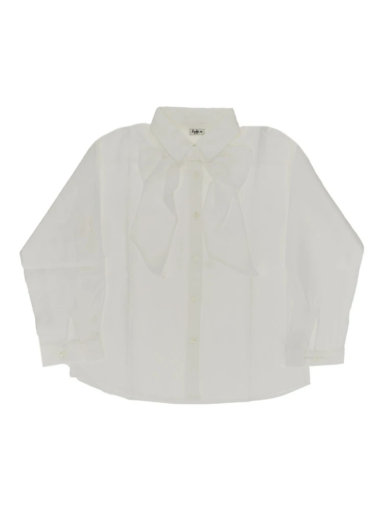 Twill shirt with bow