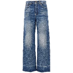 Raw-cut hem jeans