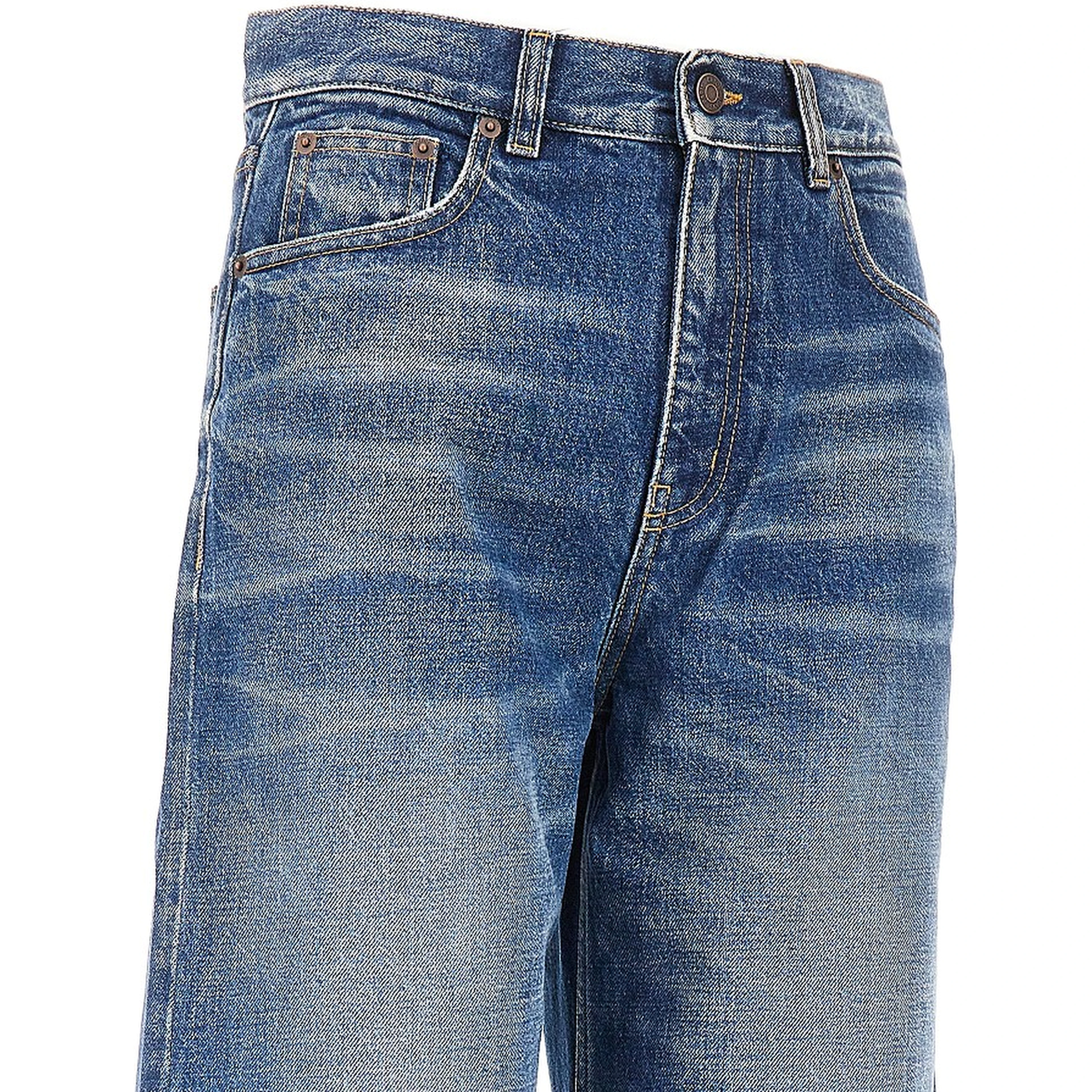 Raw-cut hem jeans