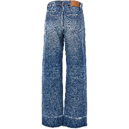 Raw-cut hem jeans
