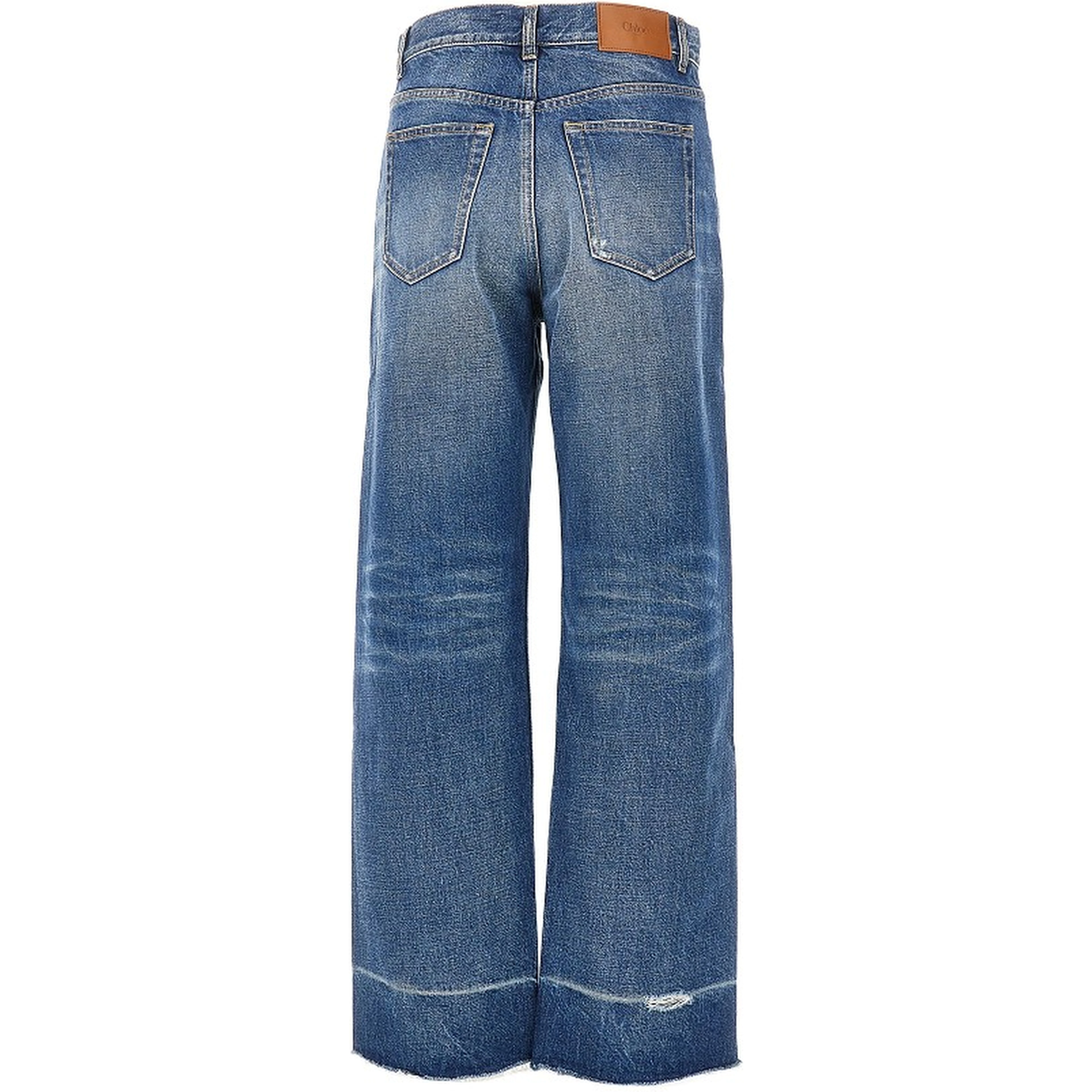 Raw-cut hem jeans