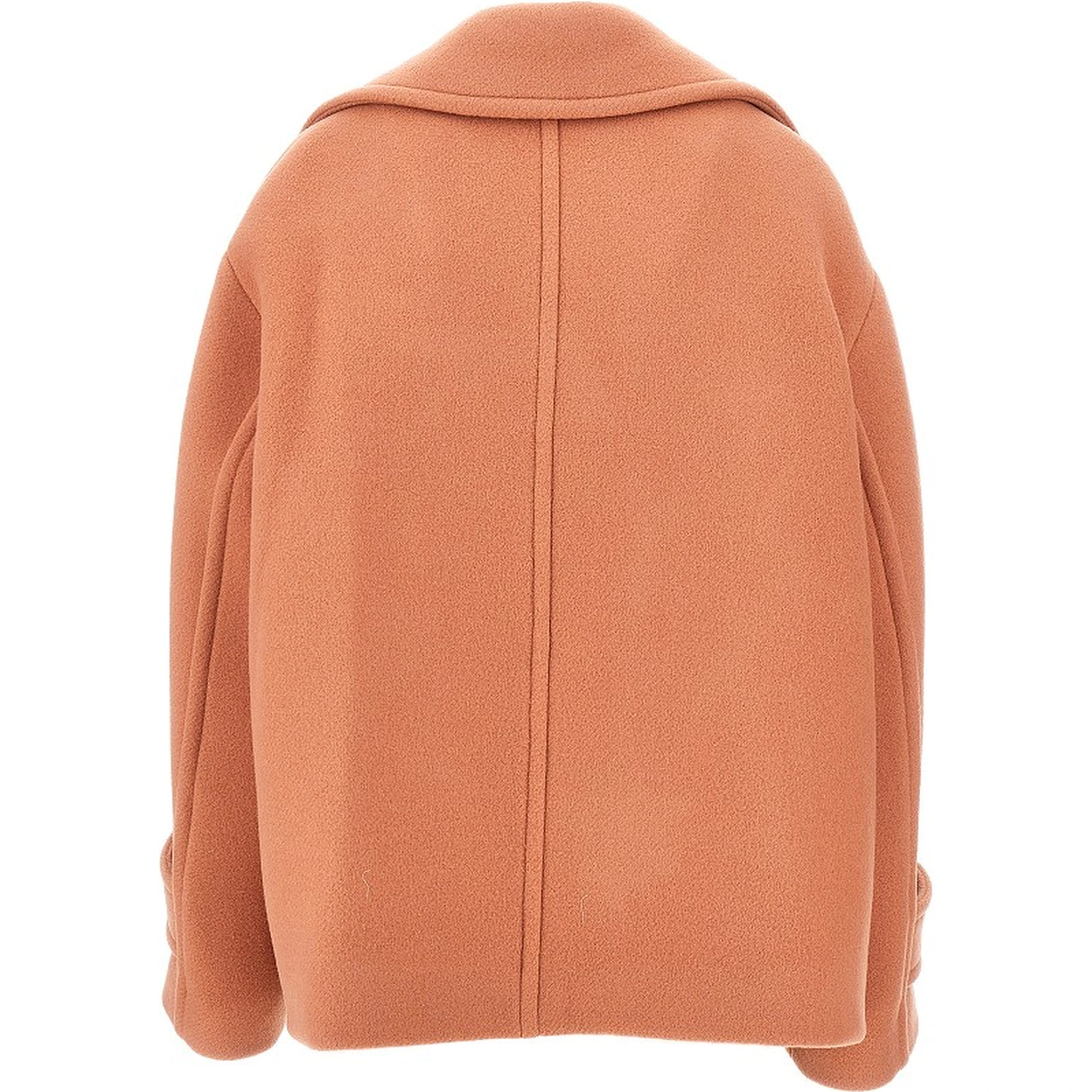 Oversized double-breasted wool peacoat