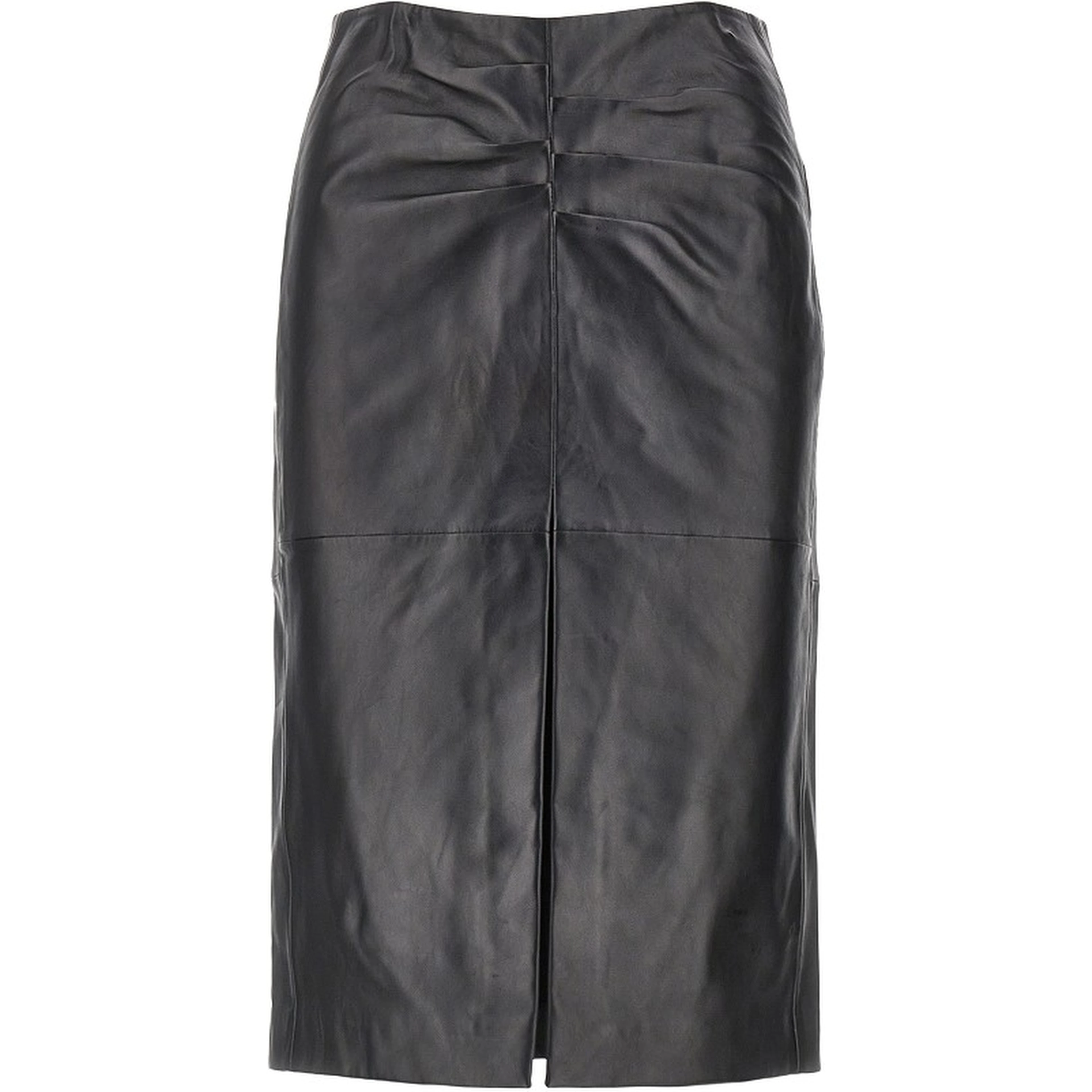 'Tuline' leather midi skirt