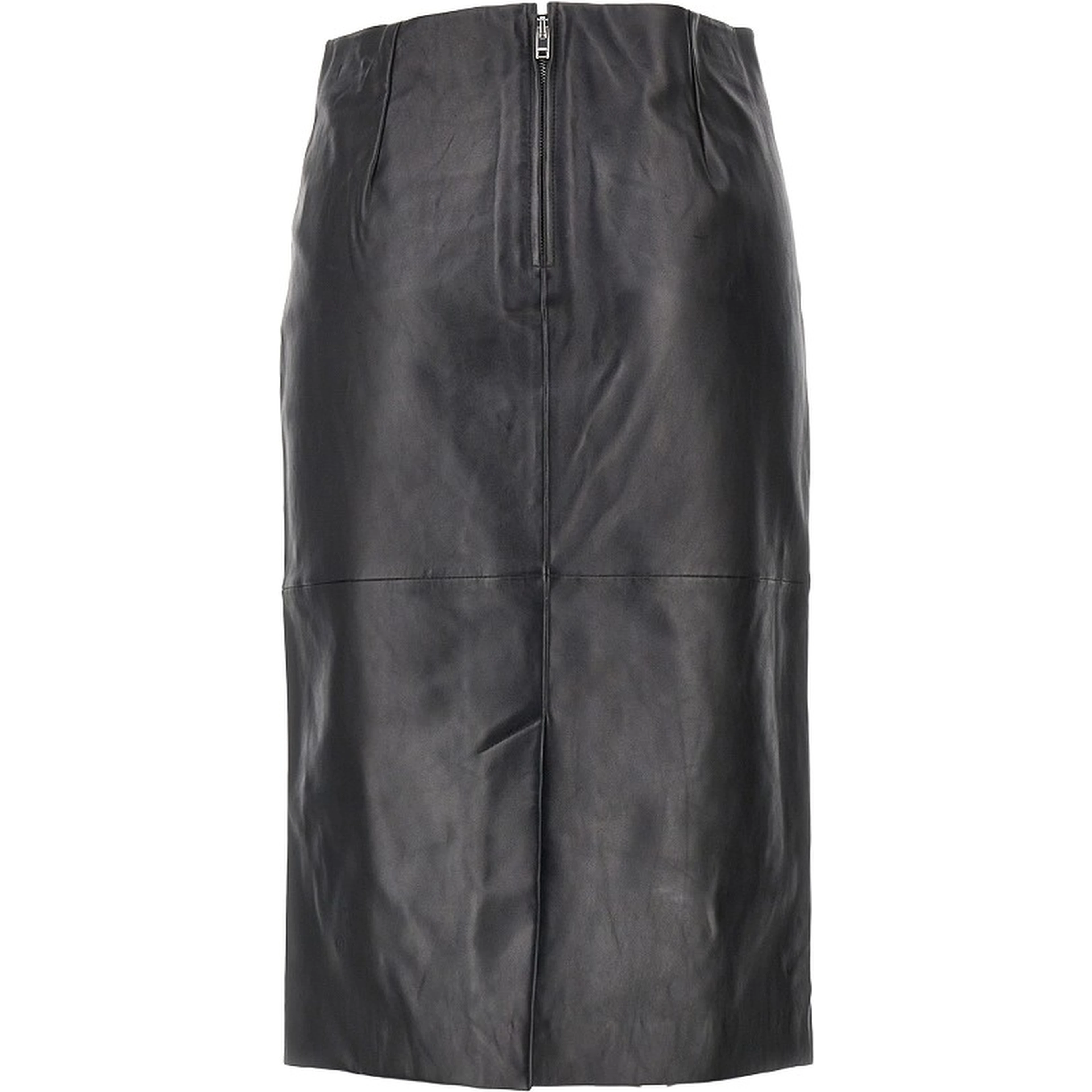'Tuline' leather midi skirt