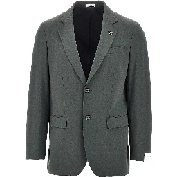 Twill single-breasted jacket