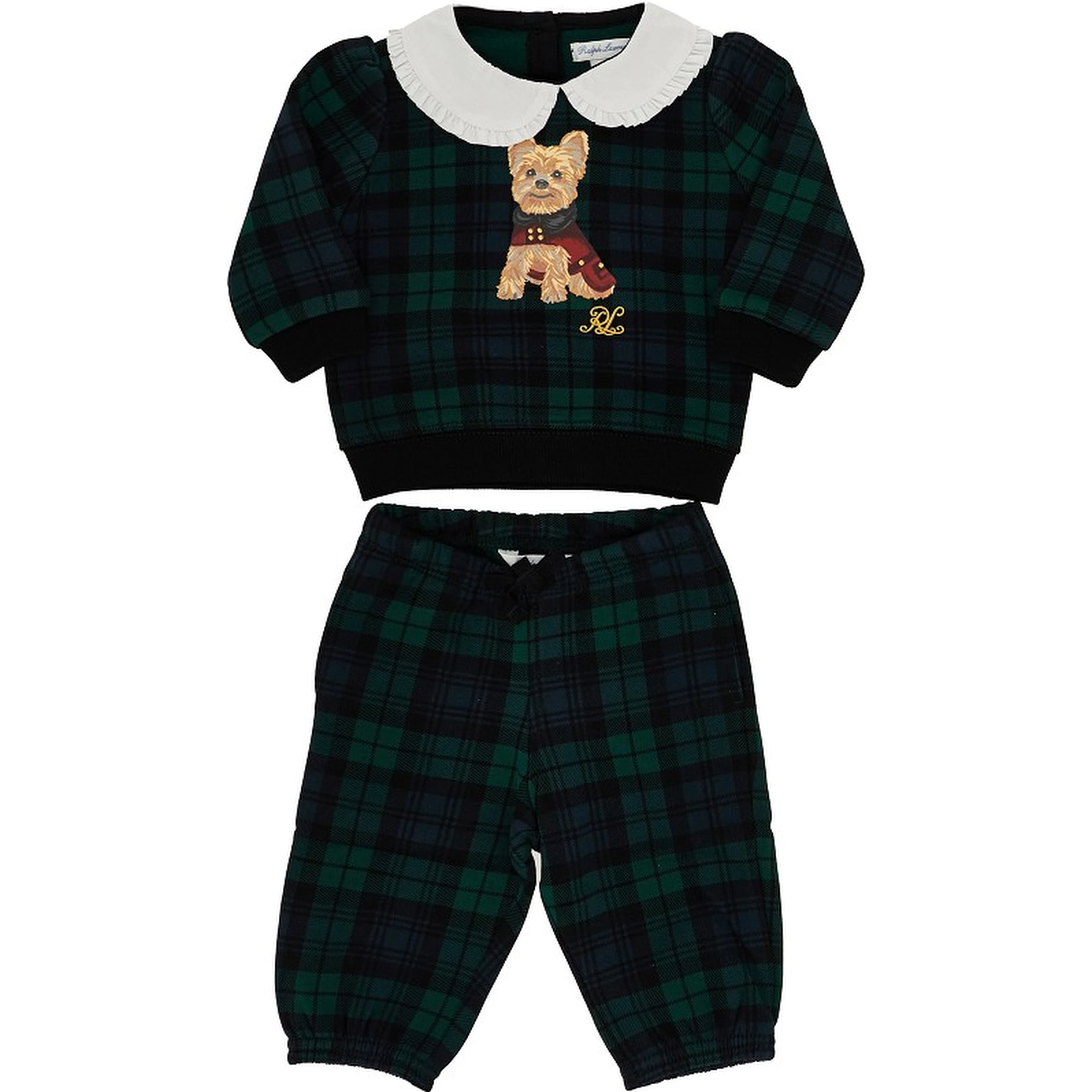 Tartan jersey two-piece set