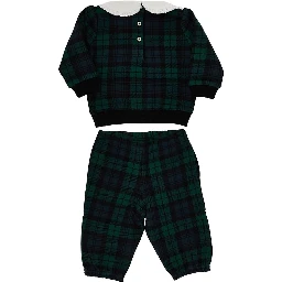 Tartan jersey two-piece set