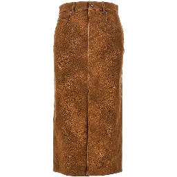 'Bisane' faux leather skirt