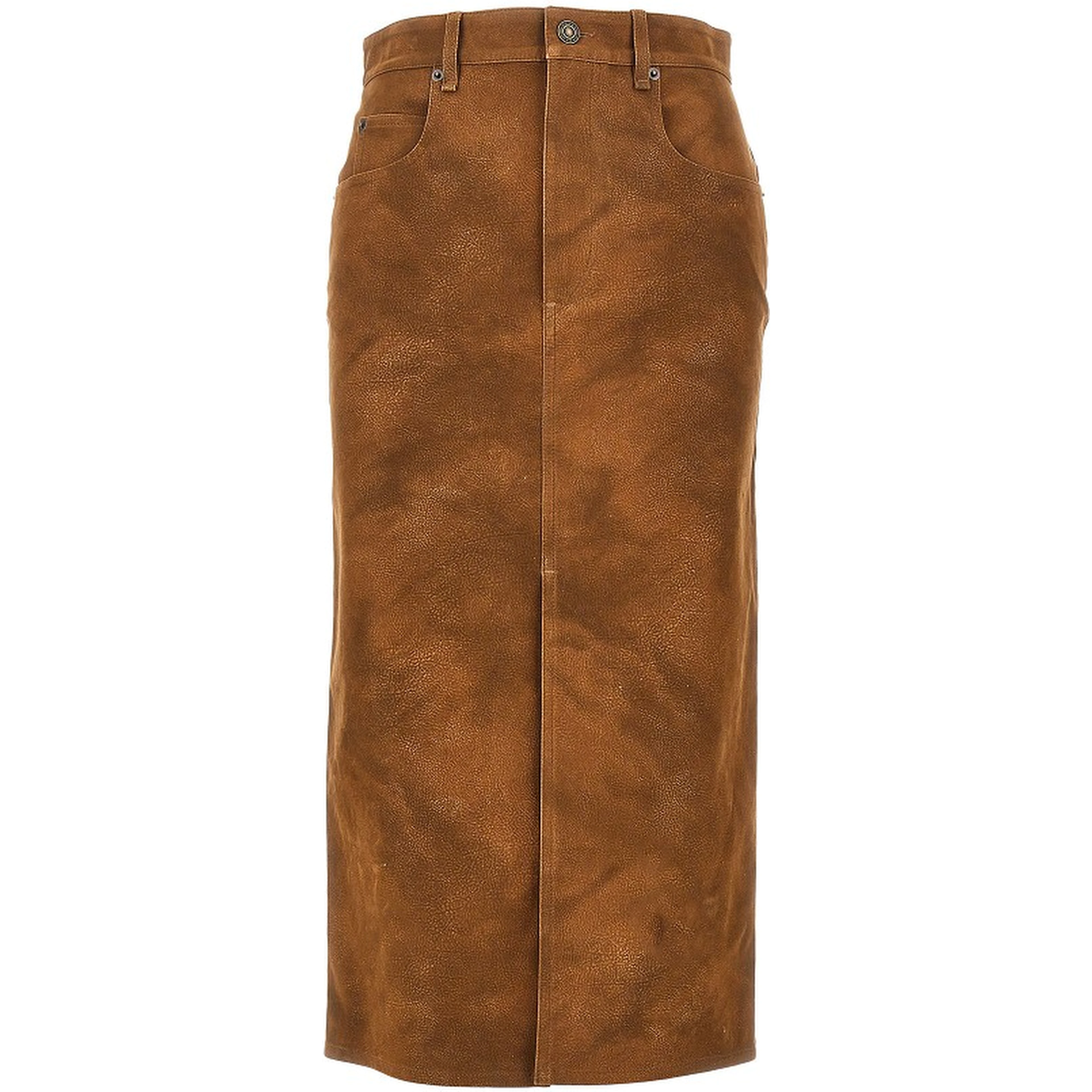 'Bisane' faux leather skirt