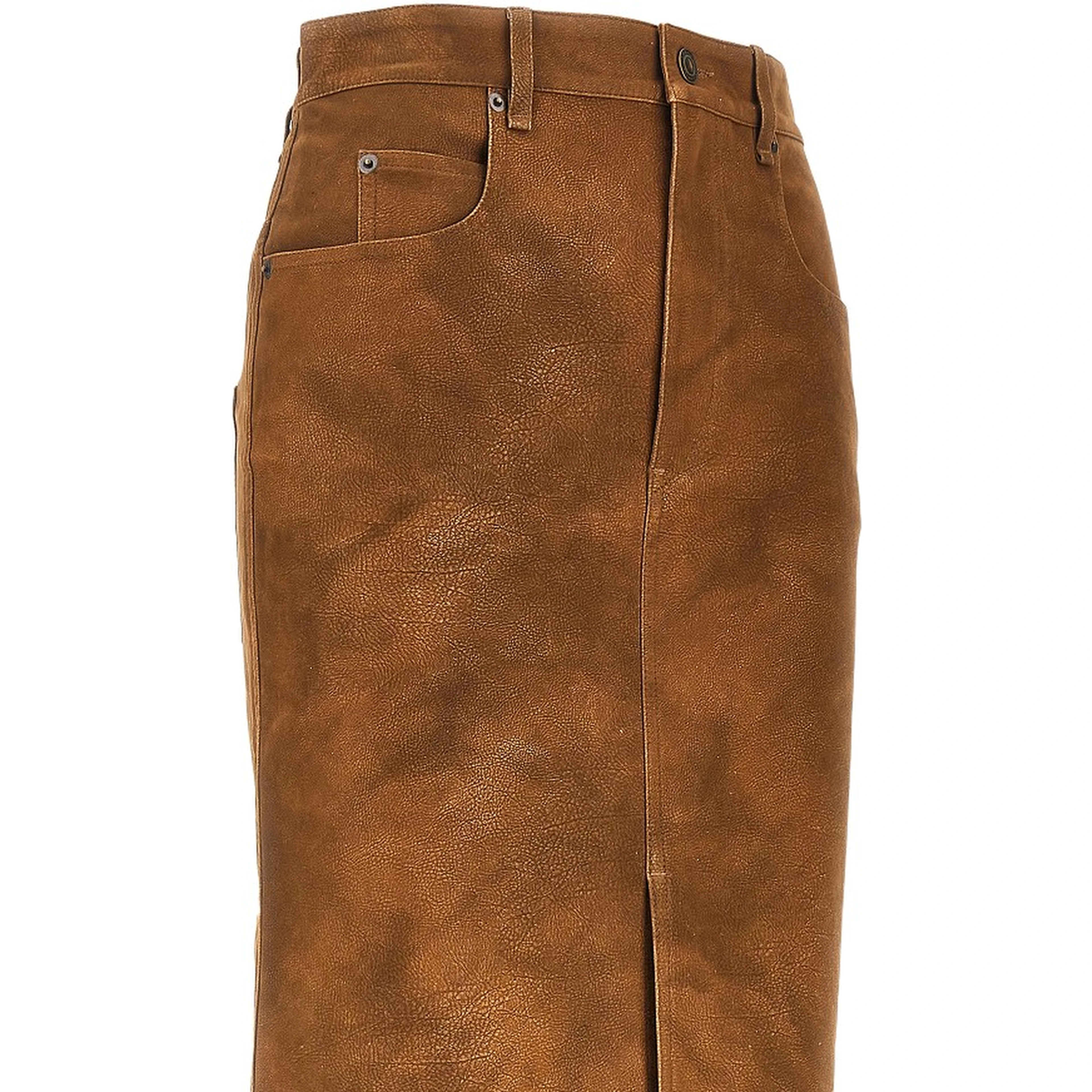 'Bisane' faux leather skirt