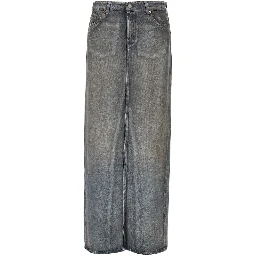 'Nolita' coated denim long skirt