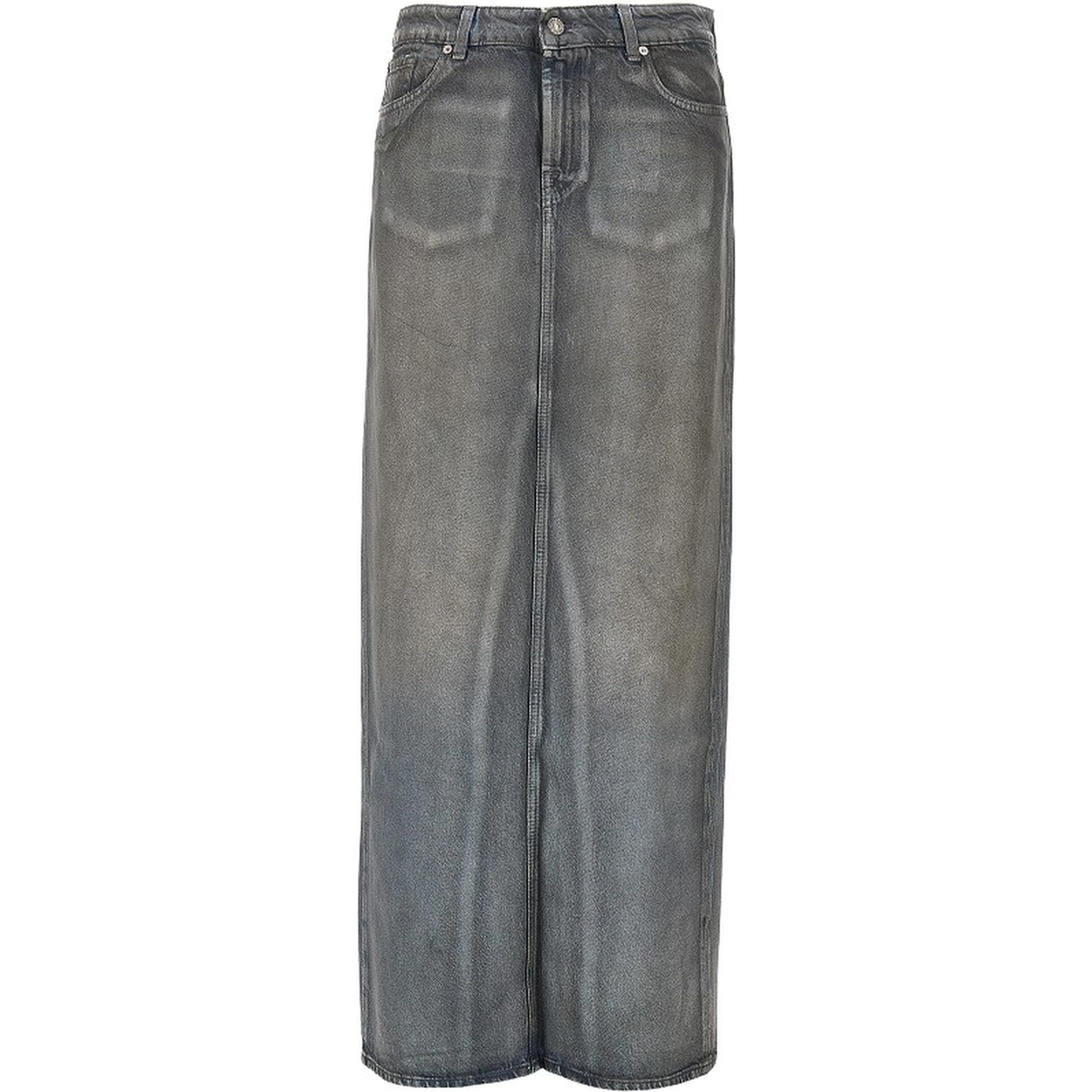 'Nolita' coated denim long skirt