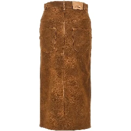 'Bisane' faux leather skirt