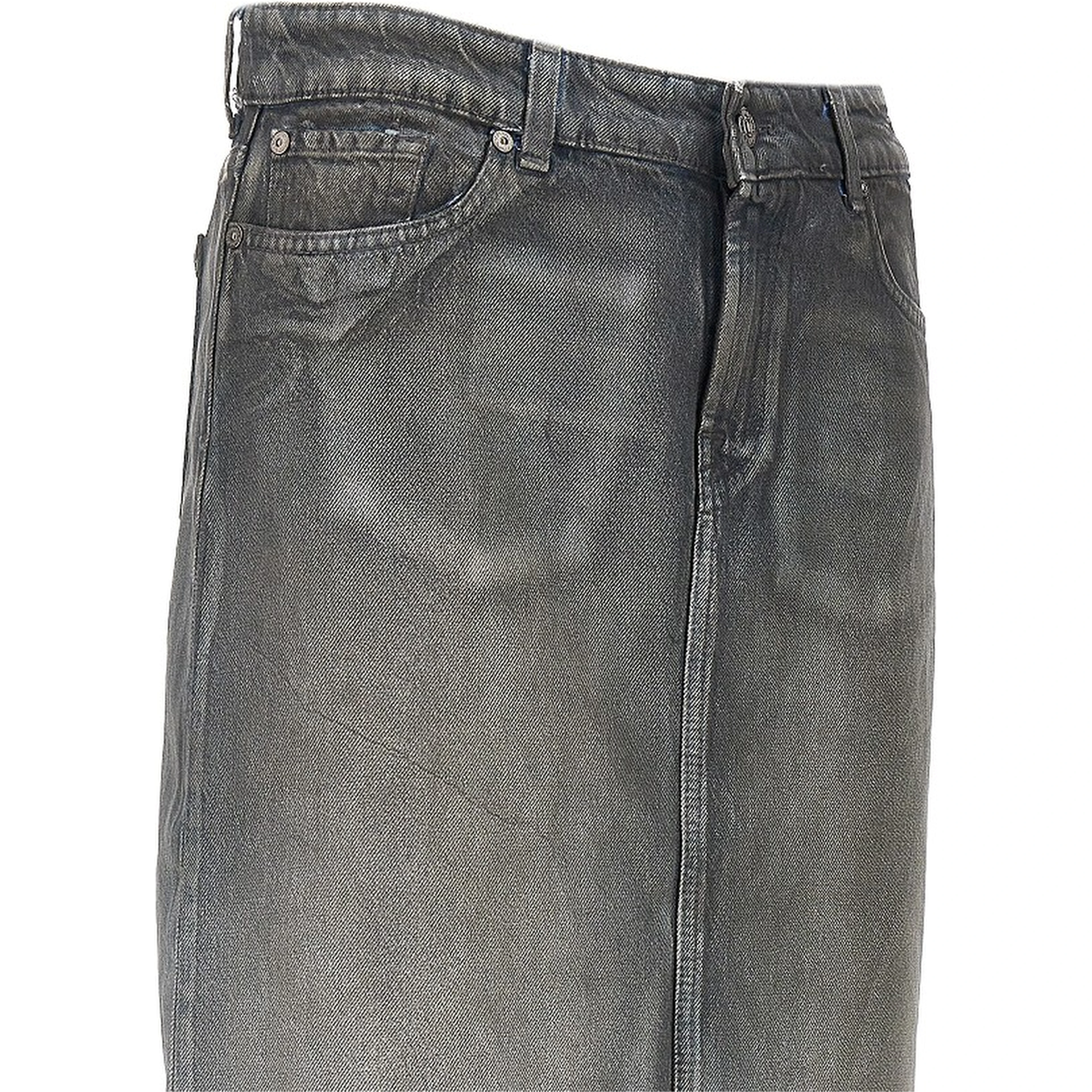 'Nolita' coated denim long skirt