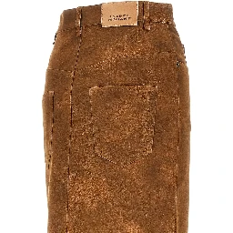 'Bisane' faux leather skirt