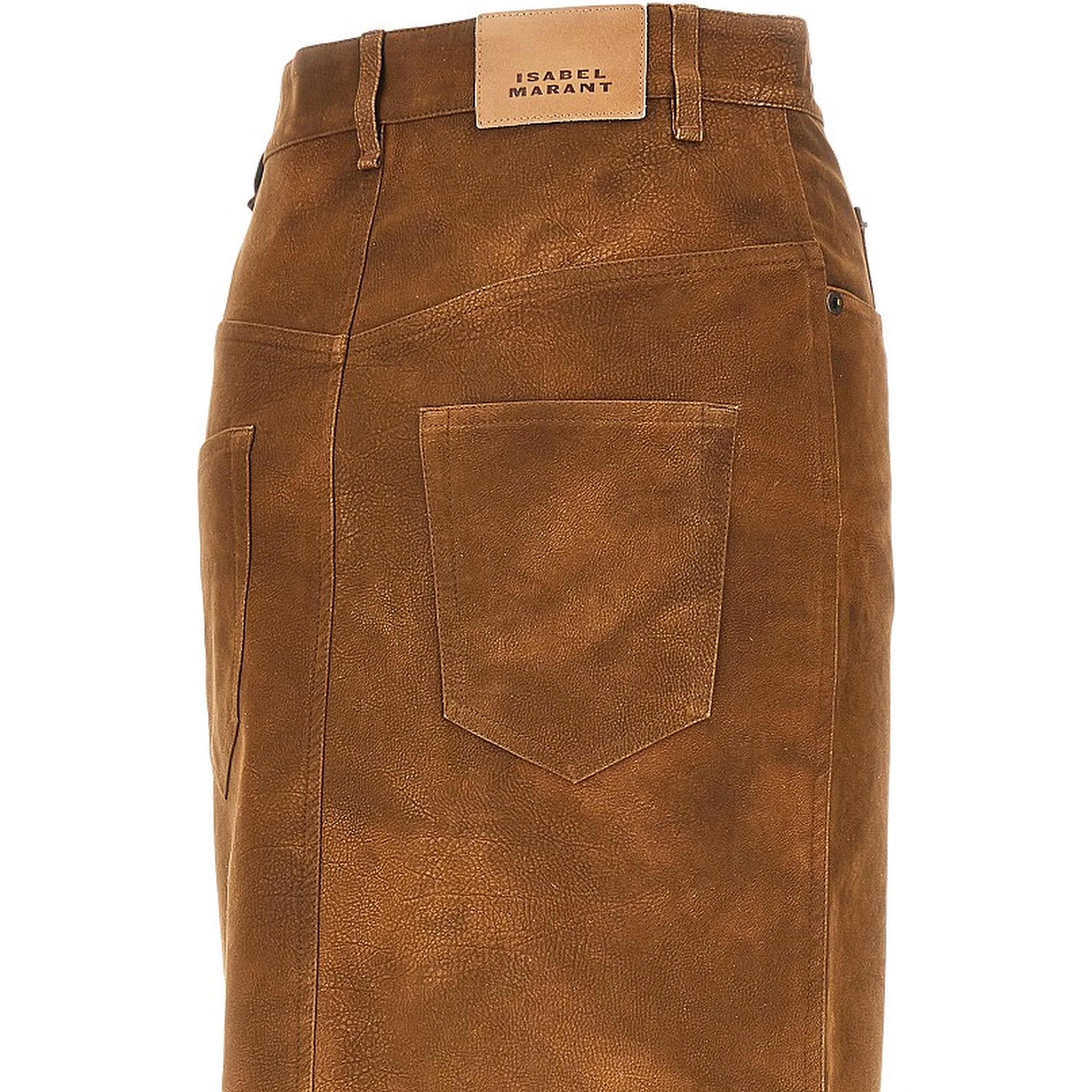 'Bisane' faux leather skirt