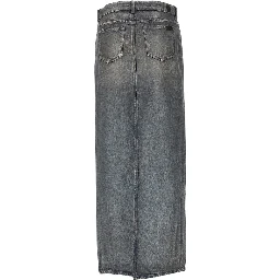 'Nolita' coated denim long skirt