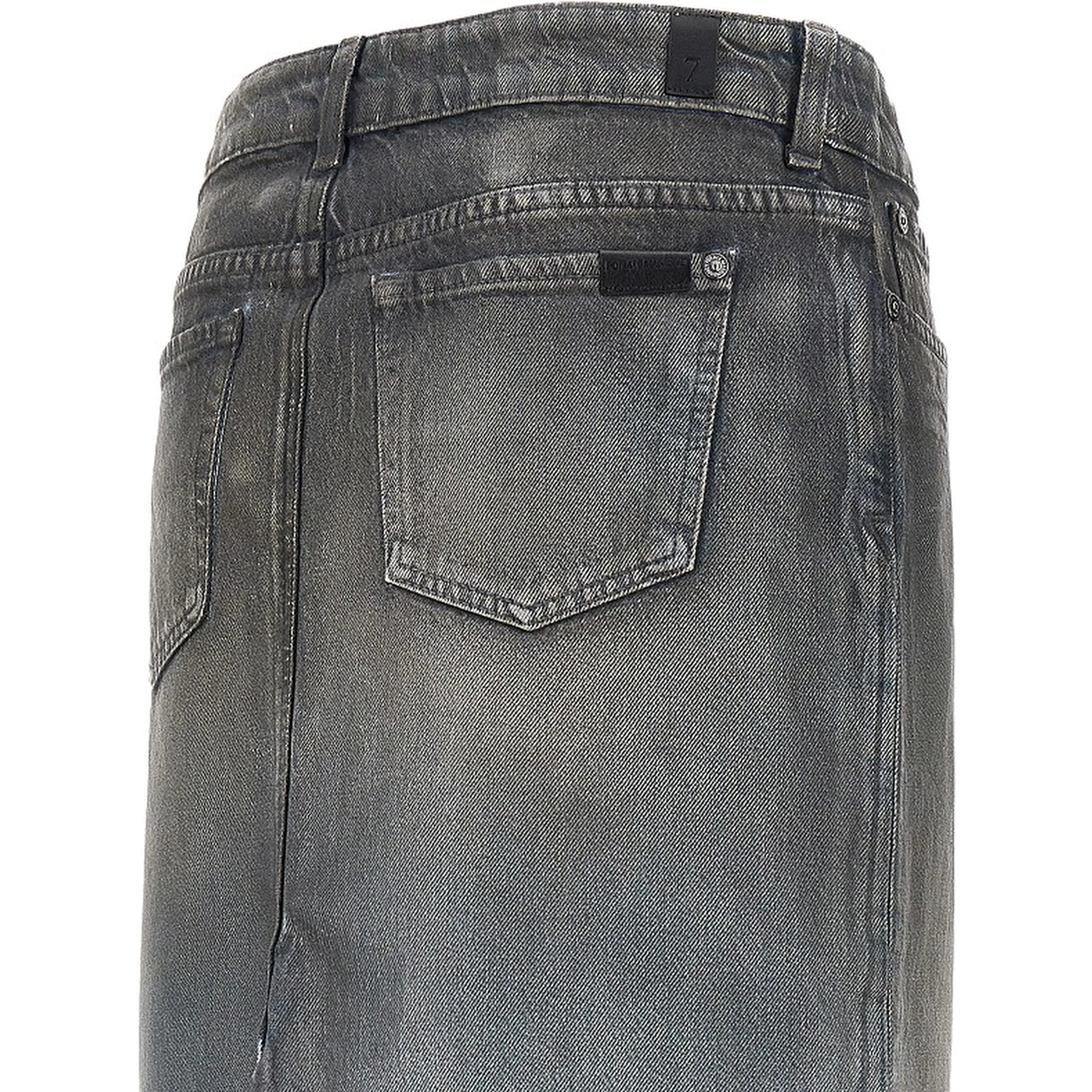 'Nolita' coated denim long skirt