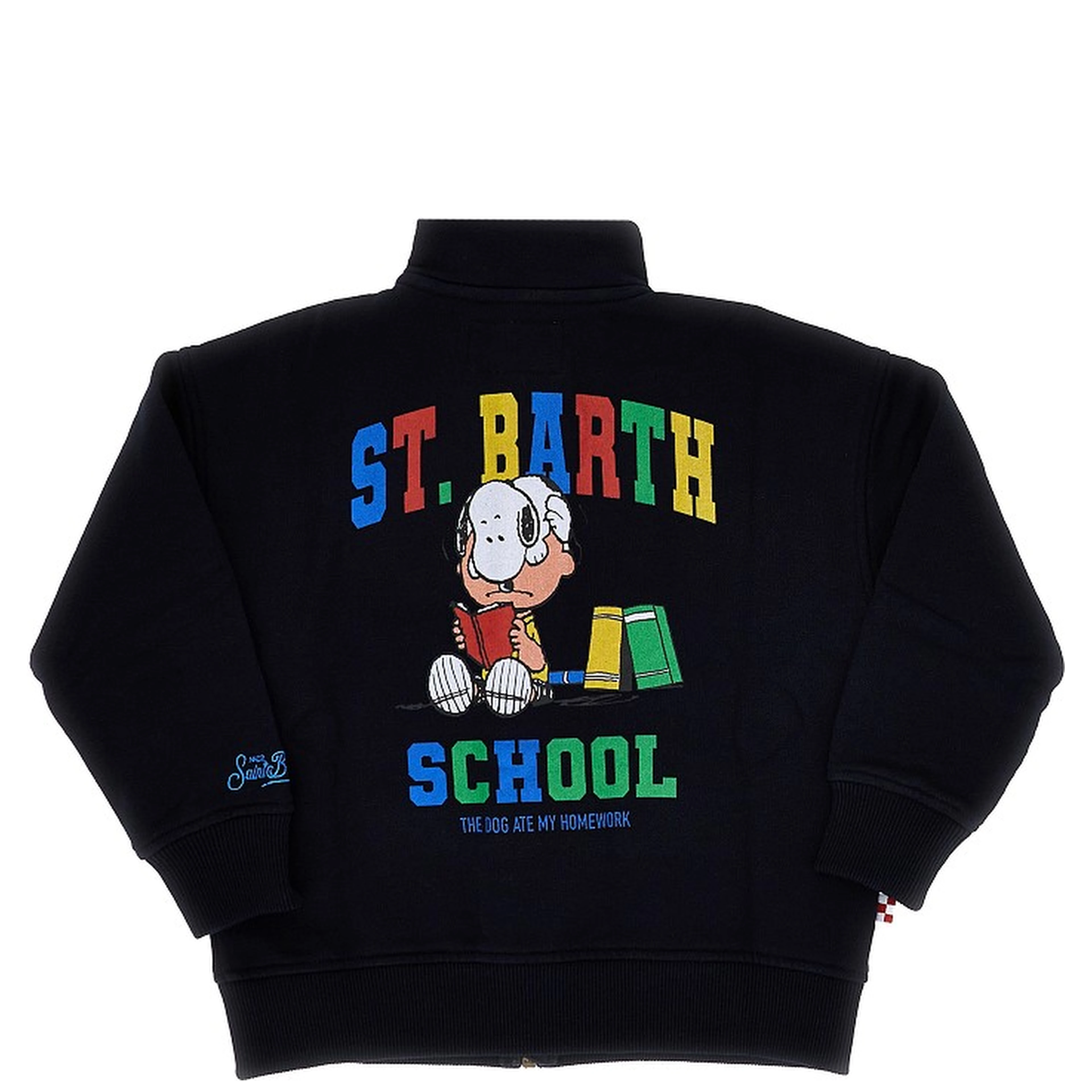 'Snoopy School' print full-zip sweatshirt