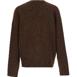 V Neck Cardigan with AMI de Coeur in Brown for Men