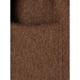 Coat MXS GOLF LOOK29 with front closure and pockets, in wool and cashmere, beige, women