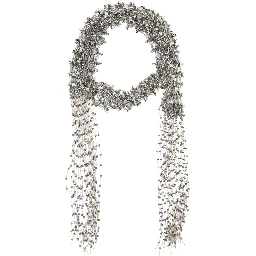 NECKLACE SCARF NECKLACE SCARF with Metallic Design in Fabric Women