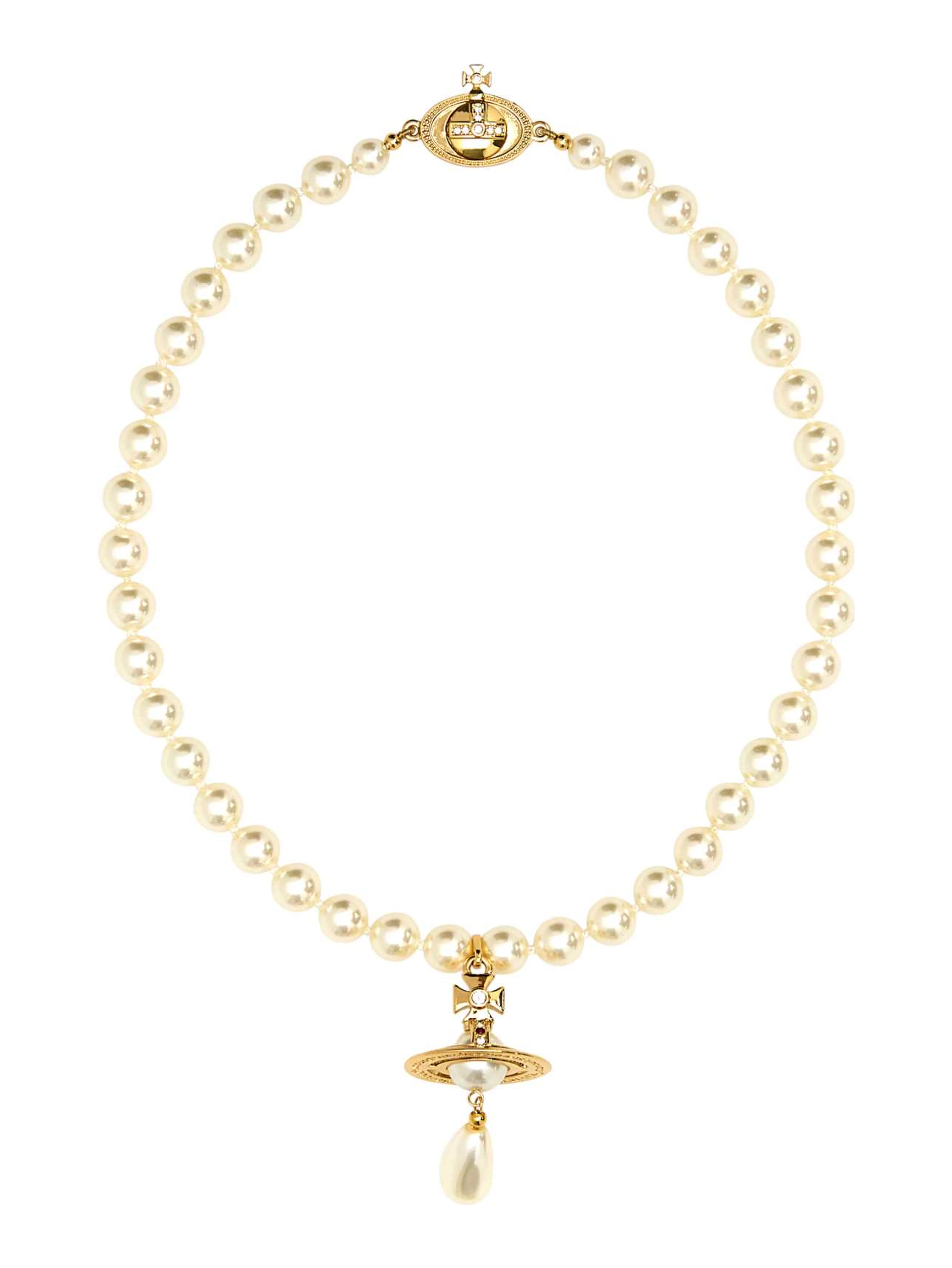 ONE ROW PEARL DROP CHOKER