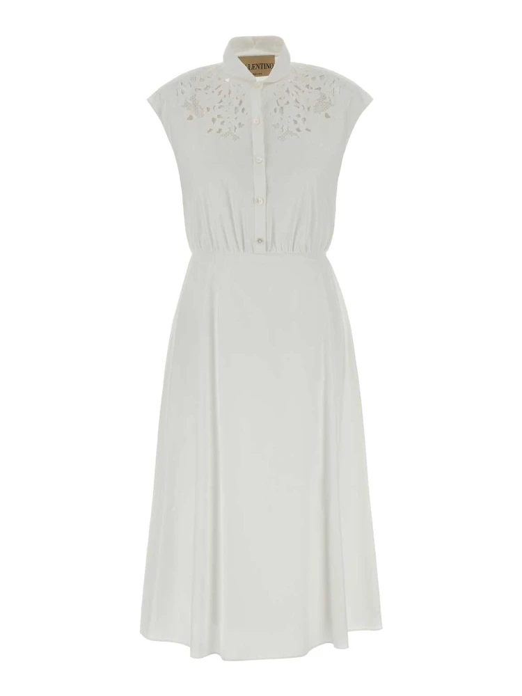 EMBROIDERED MIDI DRESS |