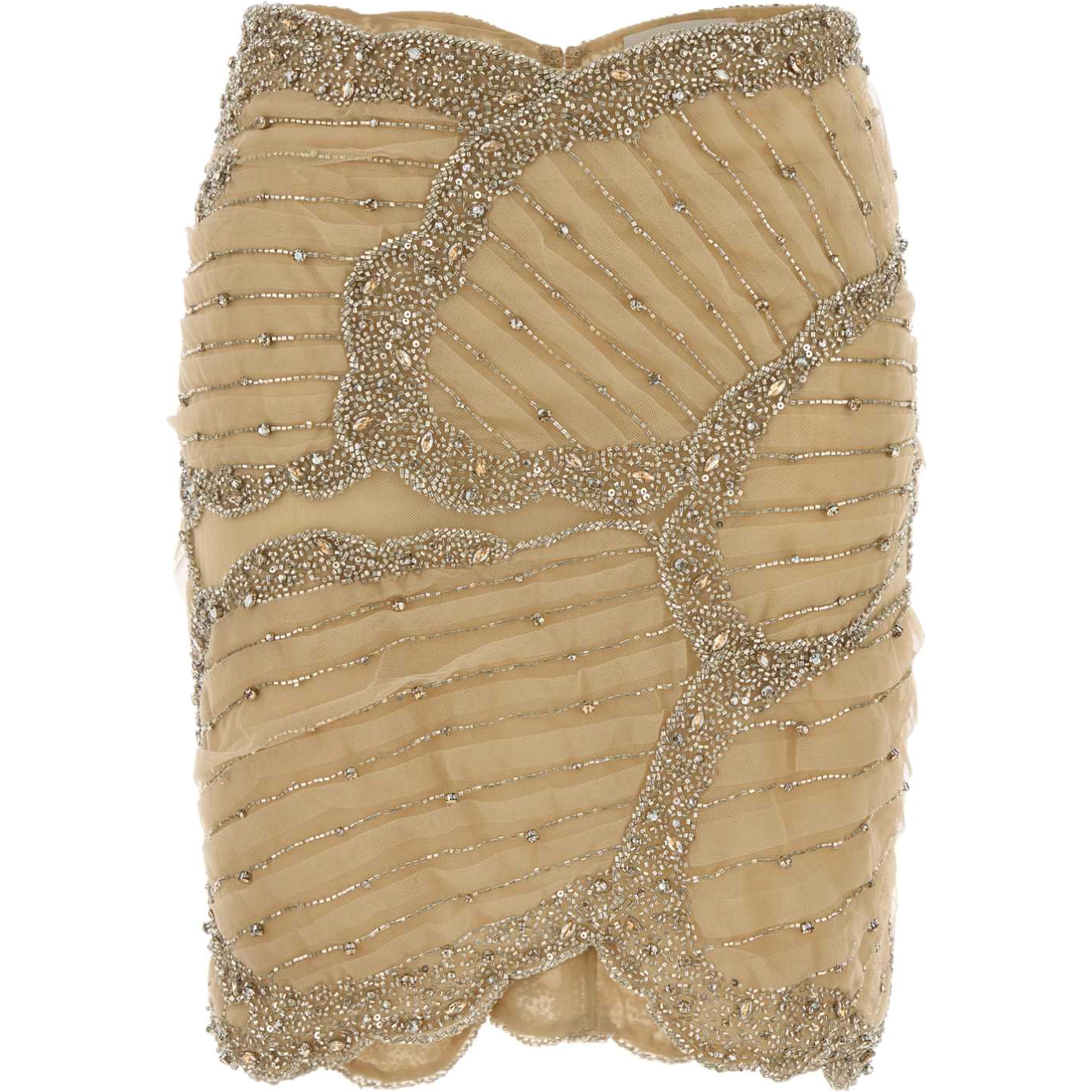 ODINE CRYSTAL SILKGEORGETTE PETAL MINISKIRT