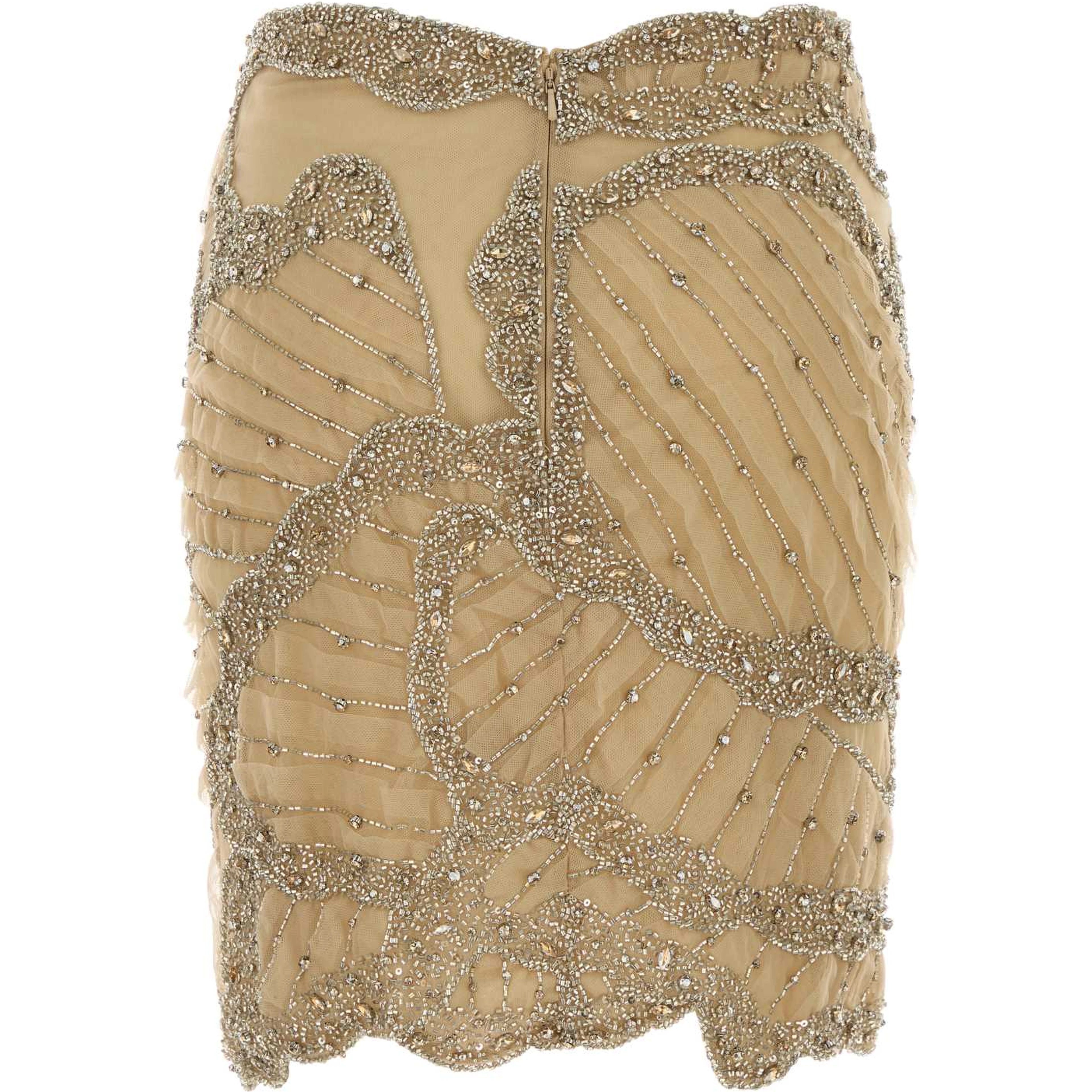 ODINE CRYSTAL SILKGEORGETTE PETAL MINISKIRT