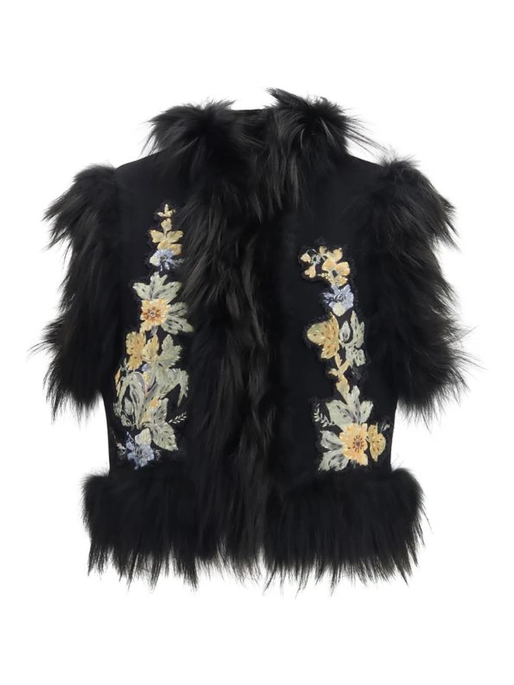 Black Wool Oves Aries Sleeveless Jacket