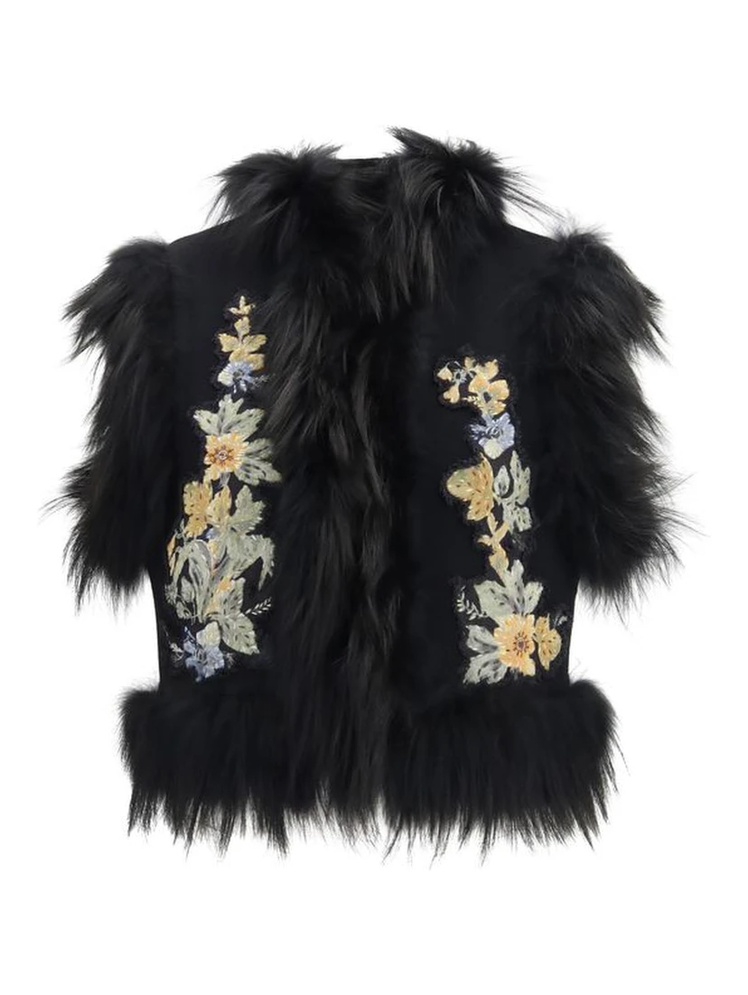 Black Wool Oves Aries Sleeveless Jacket