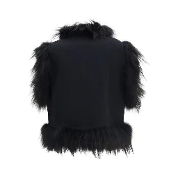 Black Wool Oves Aries Sleeveless Jacket