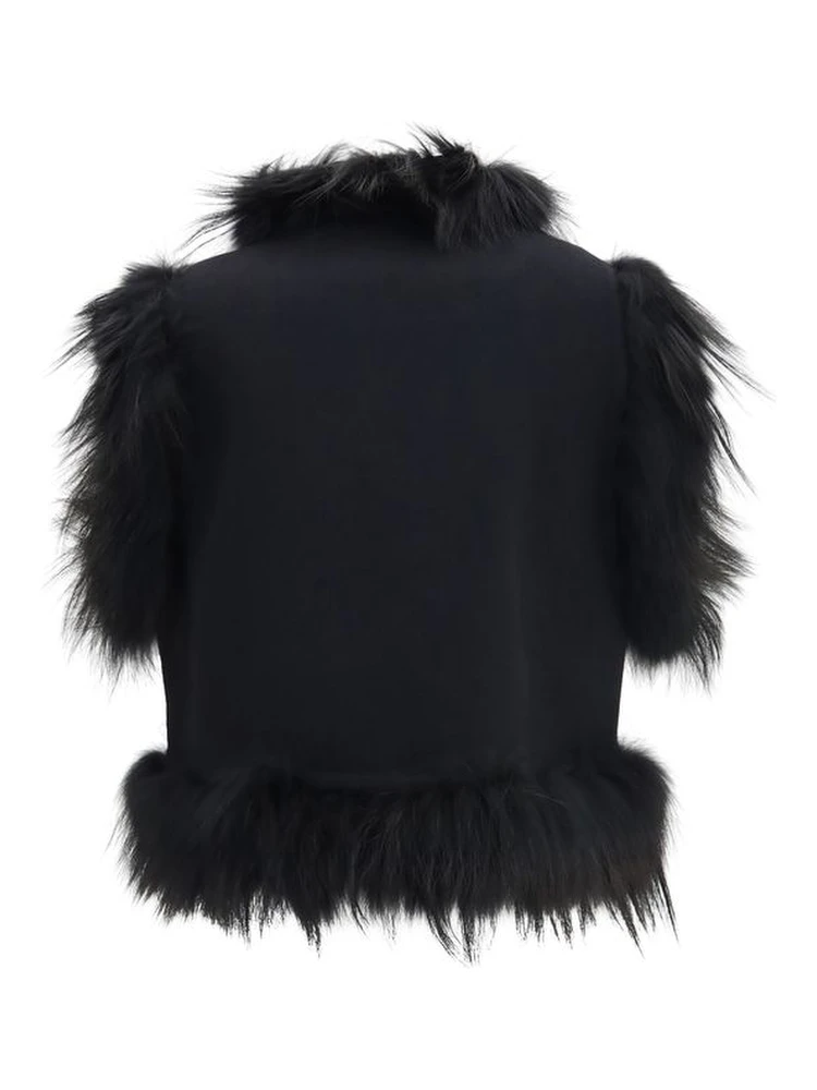 Black Wool Oves Aries Sleeveless Jacket alternative