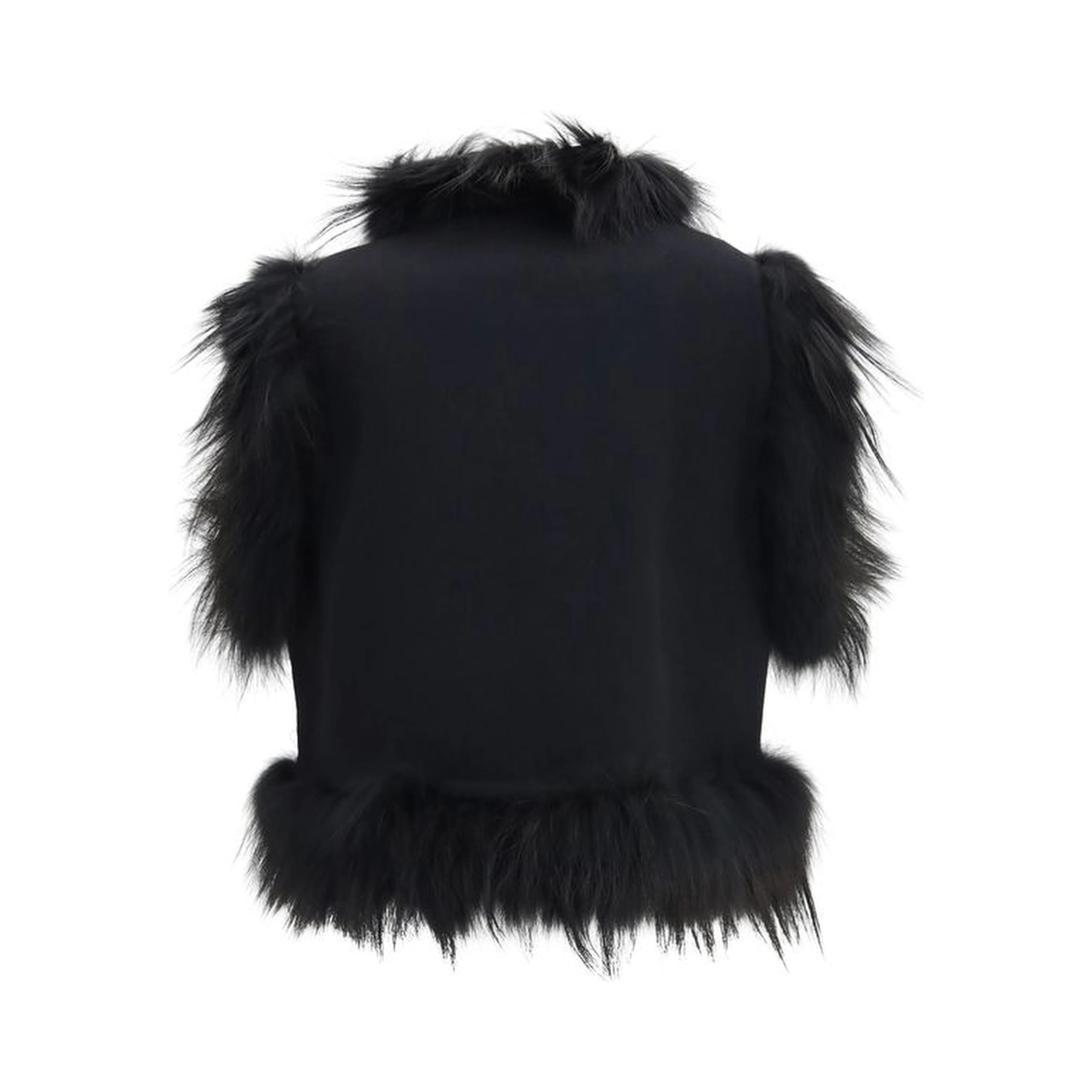 Black Wool Oves Aries Sleeveless Jacket