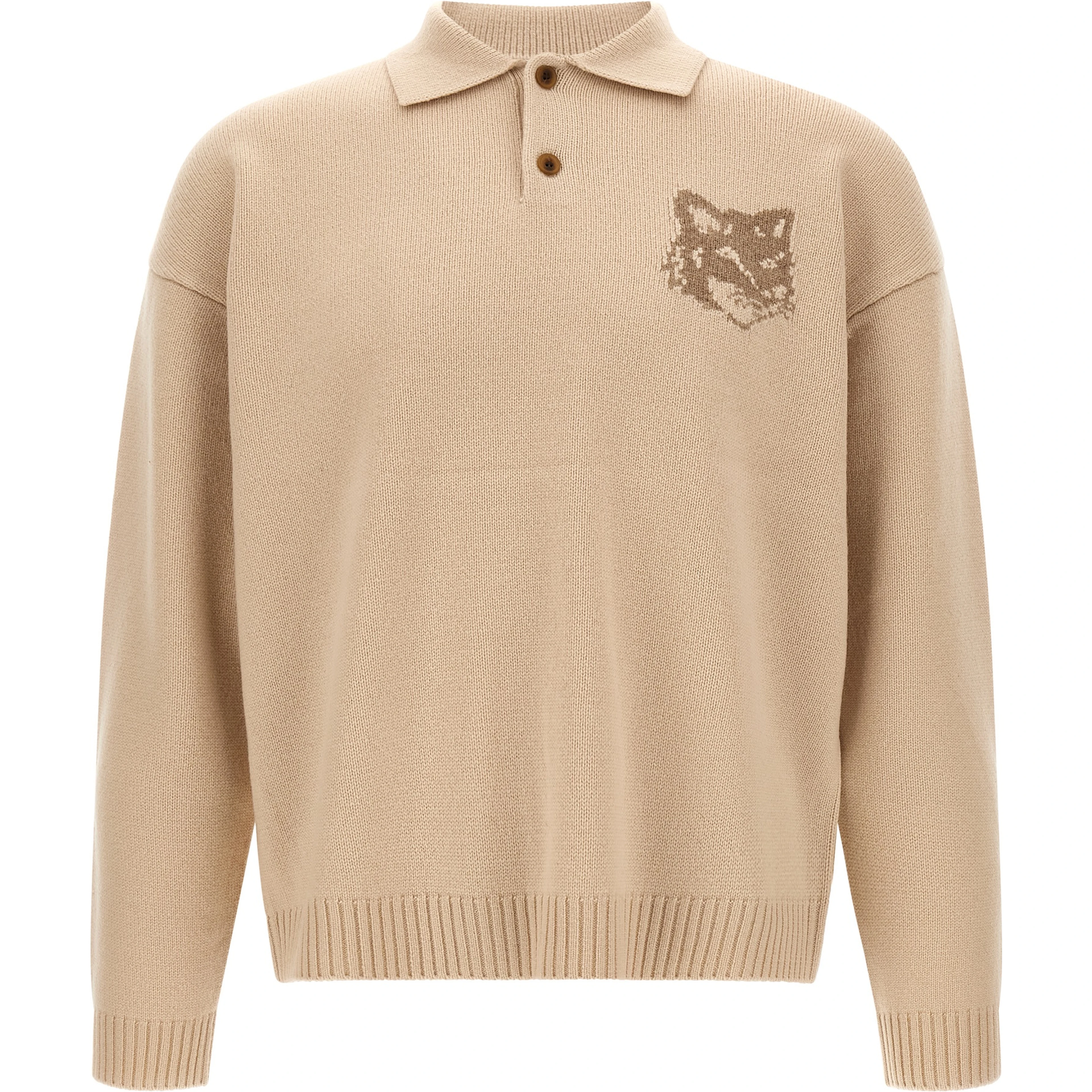Beige Wool Cardigan