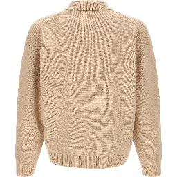 Beige Wool Cardigan