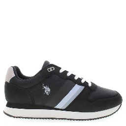 Black Polyester Men's Sneakers