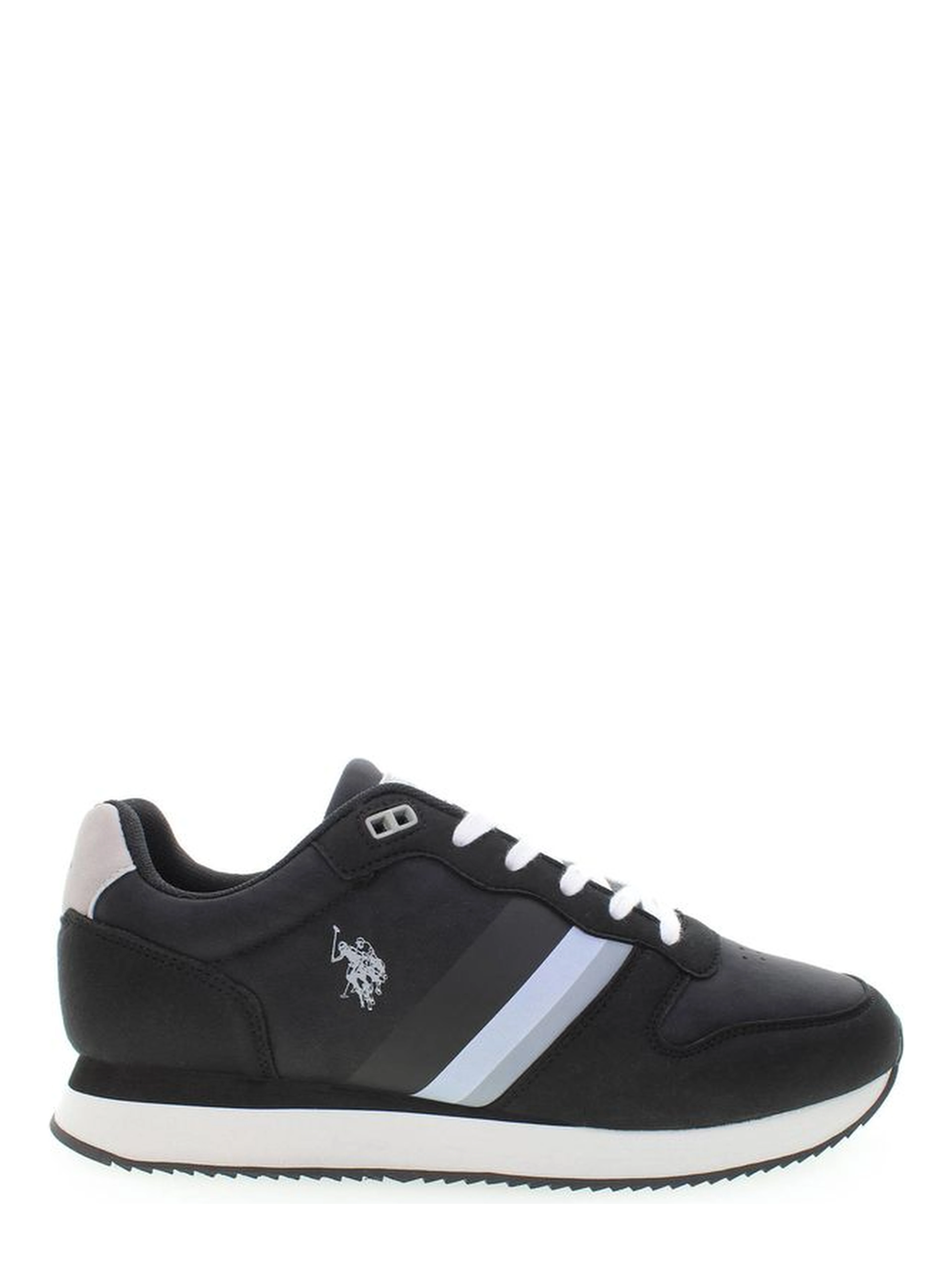 Black Polyester Men's Sneakers