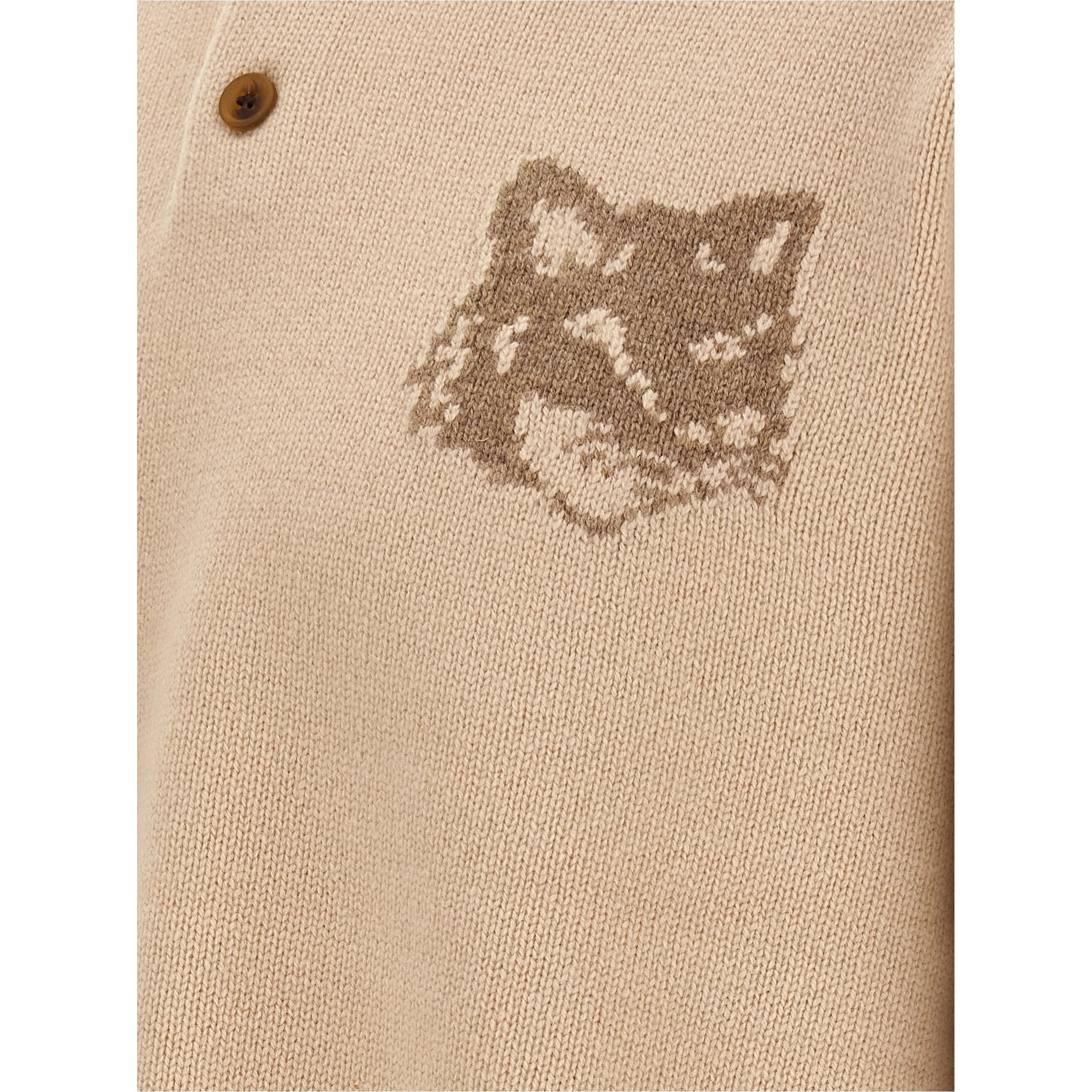 Beige Wool Cardigan