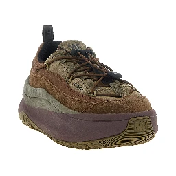 Brown Cowhide Athletic Sneakers