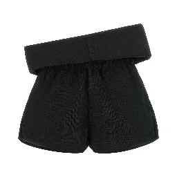 Black Polyester Bermuda Shorts
